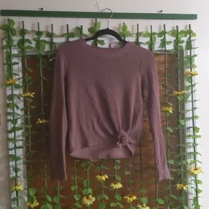 Madewell Jacquard Knot long sleeve top